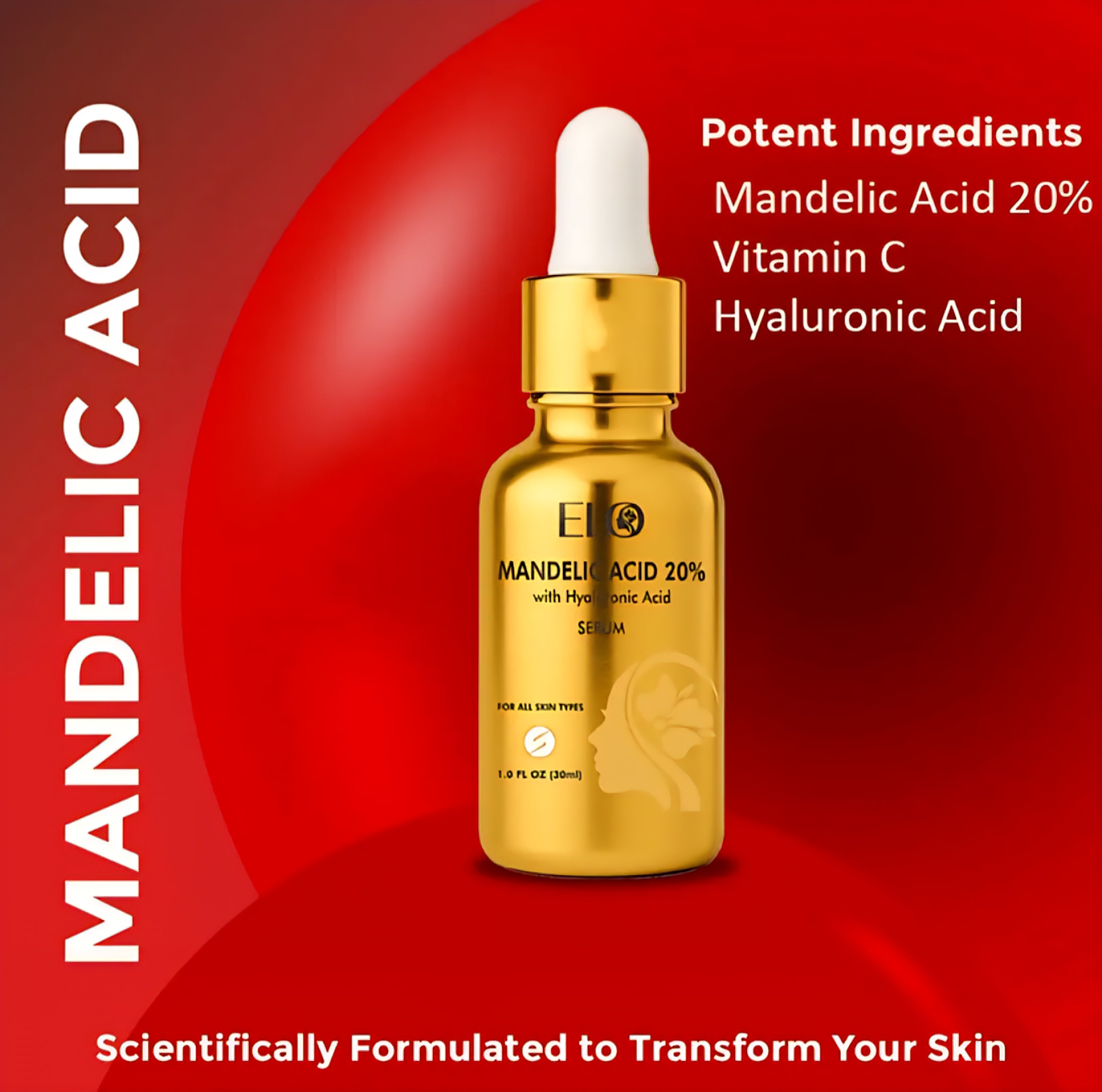 Elixir É Elo Mandelic Acid 20% Serum with Hyaluronic Acid